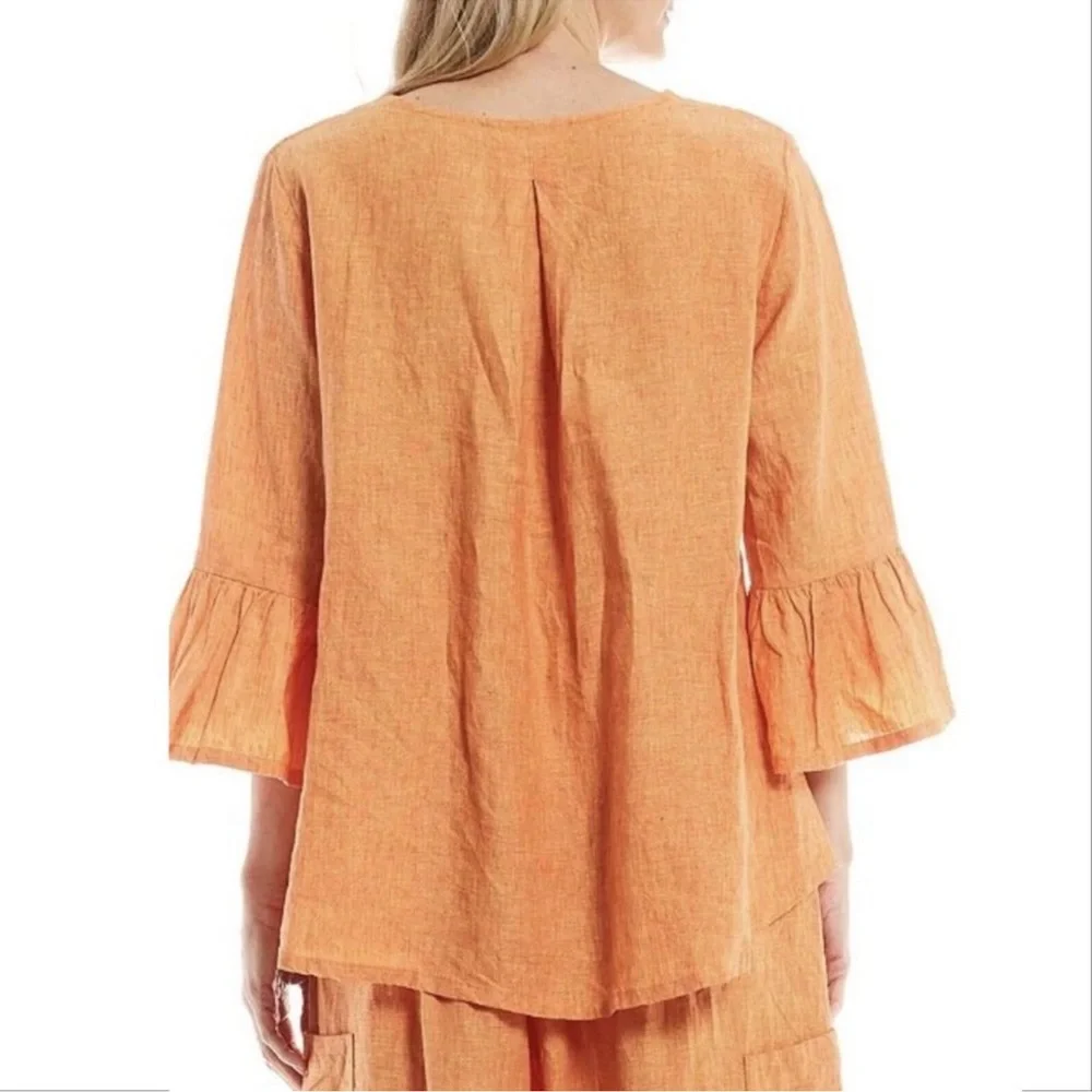 Bryn Walker Linen Top Bell Sleeves Size XXL‎